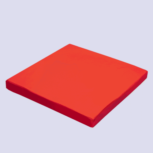 Poduszka piankowa - siedzisko,  pufa do siedzenia 60x60x6 cm | Czerwona