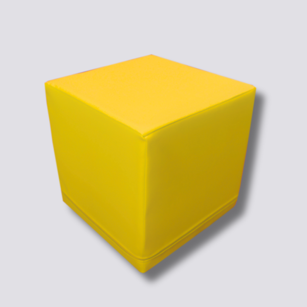Pufa piankowa kwadrat 40x40x40 Żółta