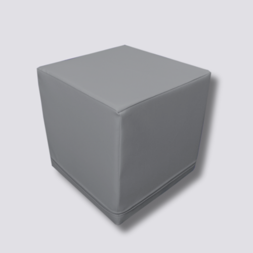 Pufa piankowa kwadrat 40x40x40 Szara