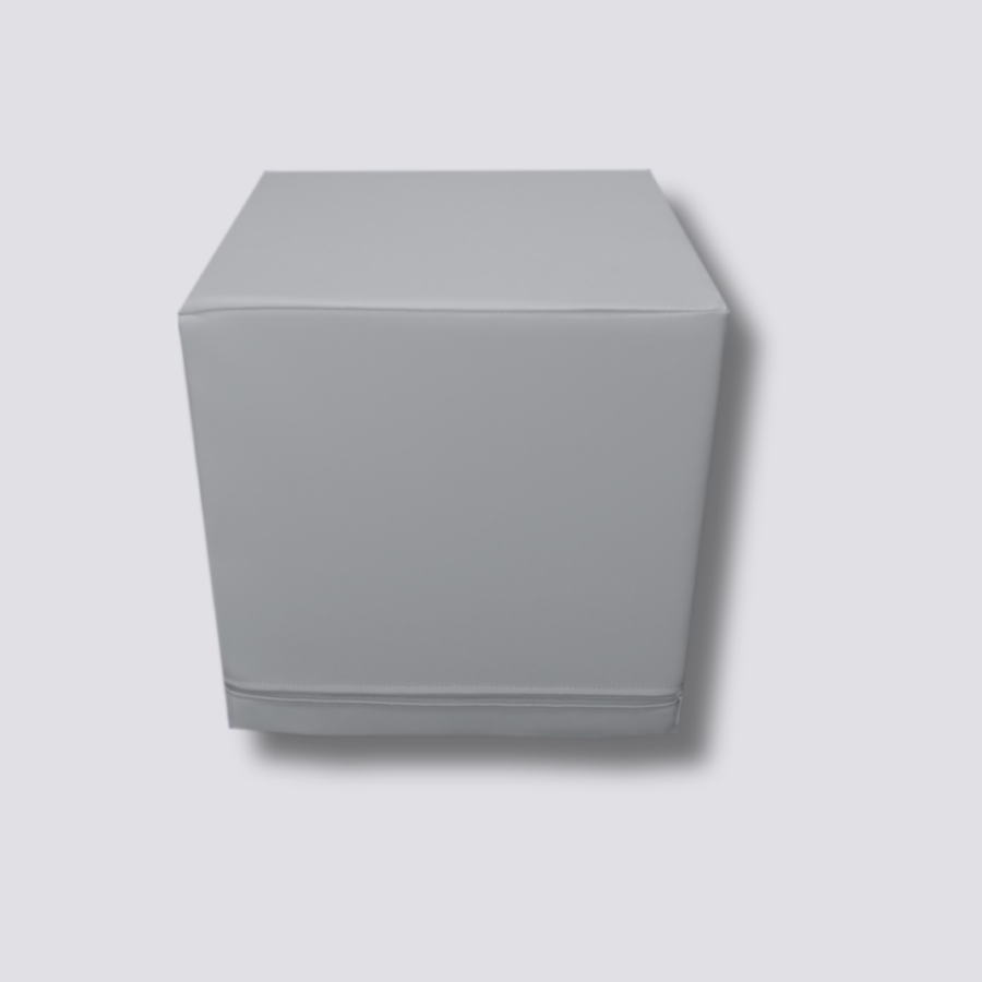 Pufa piankowa kwadrat 40x40x40 Szara