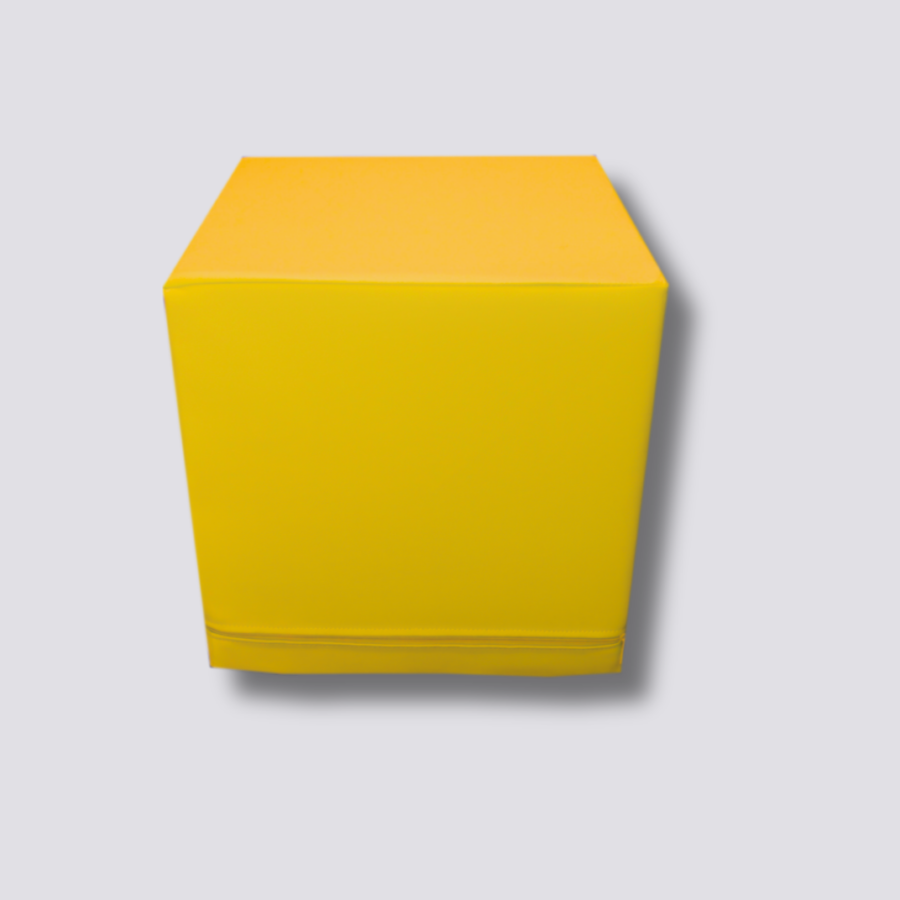 Pufa piankowa kwadrat 40x40x40 Żółta